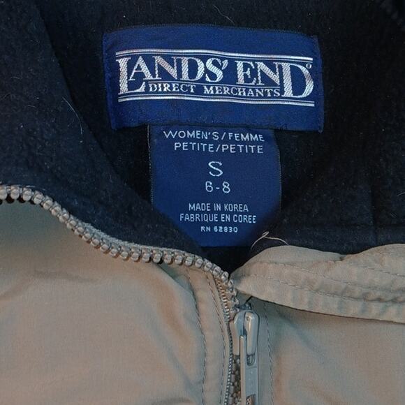 Lands' End Women's Petite Brown Full Zippered Winter Jacket - Size S - Picture 4 of 4